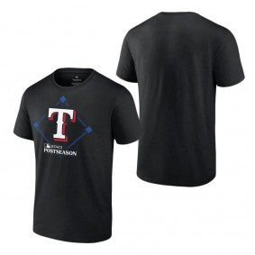 Men's Texas Rangers Fanatics Branded Black 2023 Postseason Around the Horn T-Shirt