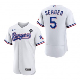 Men's Texas Rangers Corey Seager Nike White 2023 World Series Authentic Player Jersey