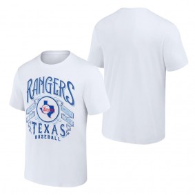 Men's Texas Rangers Darius Rucker Collection by Fanatics White Distressed Rock T-Shirt