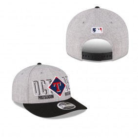 Men's Texas Rangers Gray 2023 Division Series Winner Locker Room Low Profile 9FIFTY Snapback Hat