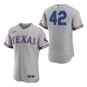 Men's Texas Rangers Gray 2023 Jackie Robinson Day Authentic Jersey
