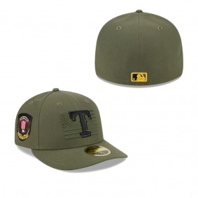 Men's Texas Rangers Green 2023 Armed Forces Day Low Profile 59FIFTY Fitted Hat