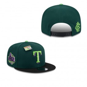 Men's Texas Rangers Green Black Sour Apple Big League Chew Flavor Pack 9FIFTY Snapback Hat