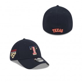Texas Rangers Independence Day 2023 39THIRTY Stretch Fit Hat