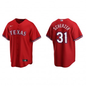 Men's Texas Rangers Max Scherzer Red Replica Alternate Jersey