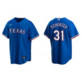 Men's Texas Rangers Max Scherzer Royal Replica Alternate Jersey