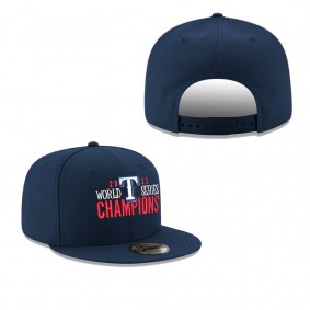 Men's Texas Rangers New Era Navy 2023 World Series Champions 9FIFTY Snapback Adjustable Hat