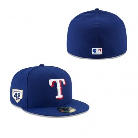 Men's Texas Rangers Royal 2023 Jackie Robinson Day 59FIFTY Fitted Hat