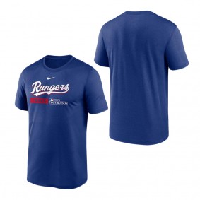 Men's Texas Rangers Nike Royal 2023 Postseason Authentic Collection Dugout T-Shirt