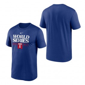 Men's Texas Rangers Nike Royal 2023 World Series Authentic Collection Dugout T-Shirt