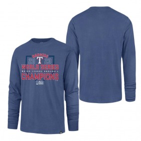 Men's Texas Rangers '47 Royal 2023 World Series Champions Playoff Franklin Long Sleeve T-Shirt