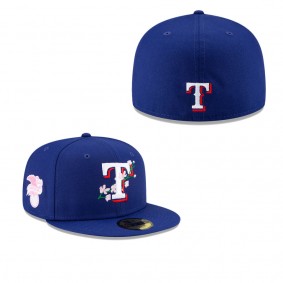 Men's Texas Rangers Royal American League Bloom Side Patch 59FIFTY Fitted Hat