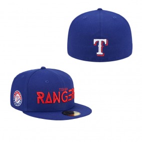Men's Texas Rangers Royal Geo 59FIFTY Fitted Hat