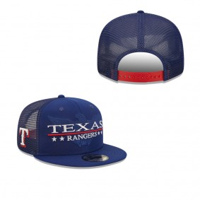 Men's Texas Rangers Royal Patriot Trucker 9FIFTY Snapback Hat