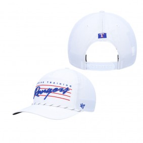 Men's Texas Rangers White Downburst Hitch Snapback Hat