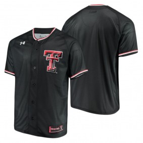 Texas Tech Red Raiders Black Replica Performance Baseball Jersey