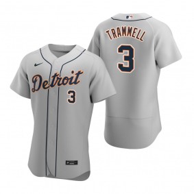 Men's Detroit Tigers Alan Trammell Nike Gray Authentic 2020 Road Jersey