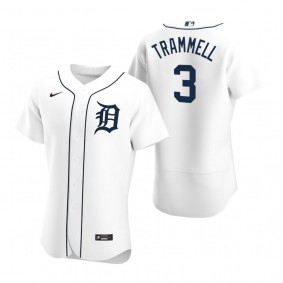Men's Detroit Tigers Alan Trammell Nike White Authentic 2020 Home Jersey