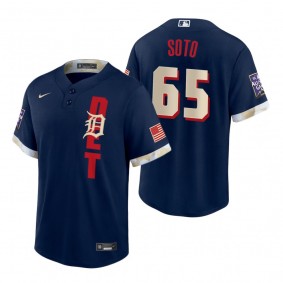 Detroit Tigers Gregory Soto Navy 2021 MLB All-Star Game Replica Jersey