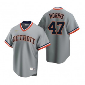 Detroit Tigers Jack Morris Nike Gray Cooperstown Collection Road Jersey