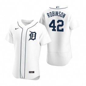 Men's Detroit Tigers Jackie Robinson Nike White Authentic 2020 Home Jersey