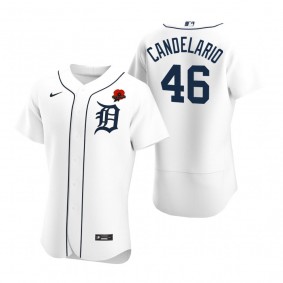 Detroit Tigers Jeimer Candelario Authentic White 2021 Memorial Day Jersey