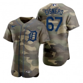 Detroit Tigers Jose Cisnero Camo Authentic 2021 Armed Forces Day Jersey
