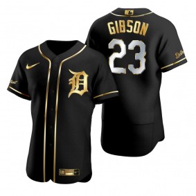 Detroit Tigers Kirk Gibson Nike Black Golden Edition Authentic Jersey