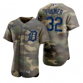 Detroit Tigers Michael Fulmer Camo Authentic 2021 Armed Forces Day Jersey