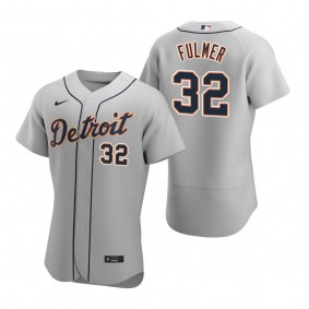 Men's Detroit Tigers Michael Fulmer Nike Gray Authentic 2020 Road Jersey