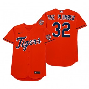 Detroit Tigers Michael Fulmer The Plumber Orange 2021 Players' Weekend Nickname Jersey