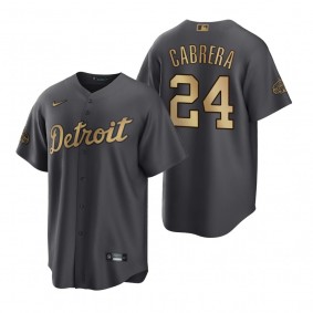 Detroit Tigers Miguel Cabrera Charcoal 2022 MLB All-Star Game Replica Jersey