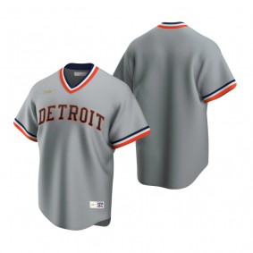 Detroit Tigers Nike Gray Cooperstown Collection Road Jersey