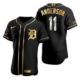 Detroit Tigers Sparky Anderson Nike Black Golden Edition Authentic Jersey