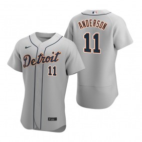 Men's Detroit Tigers Sparky Anderson Nike Gray Authentic 2020 Road Jersey
