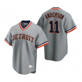 Detroit Tigers Sparky Anderson Nike Gray Cooperstown Collection Road Jersey