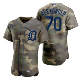 Detroit Tigers Tyler Alexander Camo Authentic 2021 Armed Forces Day Jersey