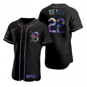Detroit Tigers Victor Reyes Nike Black Authentic Holographic Golden Edition Jersey