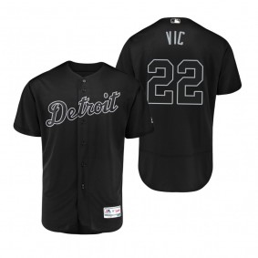 Detroit Tigers Victor Reyes Vic Black 2019 Players' Weekend Authentic Jersey