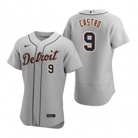 Men's Detroit Tigers Willi Castro Nike Gray Authentic Road Jersey