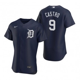Men's Detroit Tigers Willi Castro Nike Navy Authentic Alternate Jersey