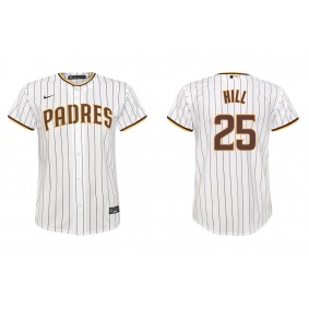 Youth San Diego Padres Tim Hill White Replica Home Jersey