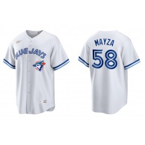 Men's Toronto Blue Jays Tim Mayza White Cooperstown Collection Home Jersey