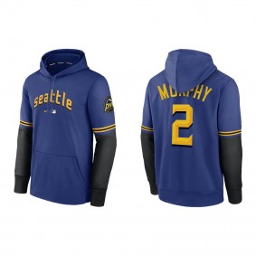Tom Murphy Seattle Mariners Royal 2023 City Connect Pregame Performance Pullover Hoodie
