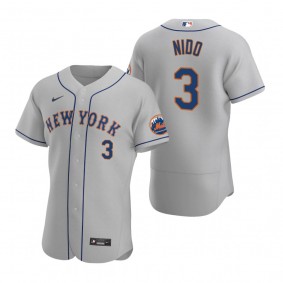 Men's New York Mets Tomas Nido Nike Gray Authentic Road Jersey