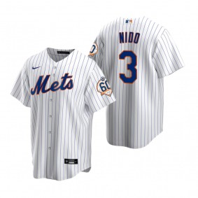 New York Mets Tomas Nido Nike White 60th Anniversary Replica Jersey