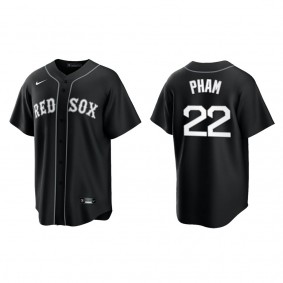Red Sox Tommy Pham Black White Replica Official Jersey