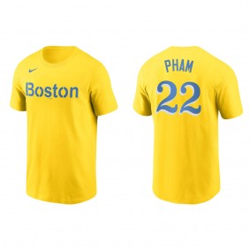 Red Sox Tommy Pham Gold City Connect Wordmark T-Shirt