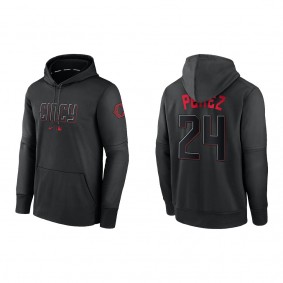 Tony Perez Cincinnati Reds Nike Black 2023 City Connect Pregame Performance Pullover Hoodie