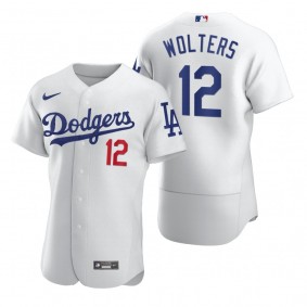 Men's Los Angeles Dodgers Tony Wolters White Authentic Home Jersey